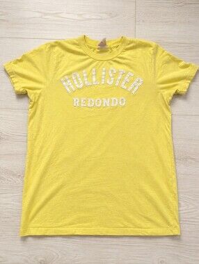 Vintage Y2K Hollister Redondo Graphic Tee Yellow XL Surf California Shirt